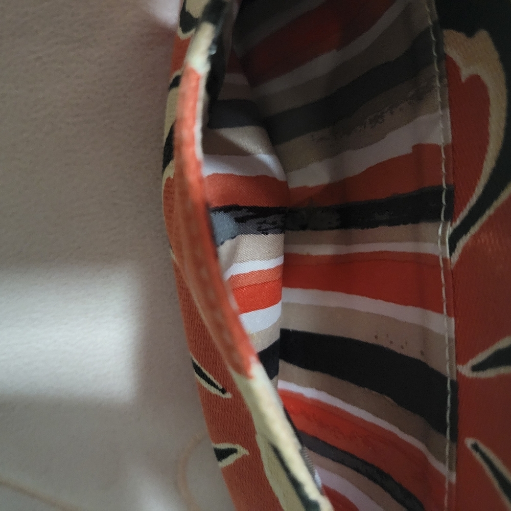Coach Red And Orange Floral Wristlet - Picture 3 of 8
